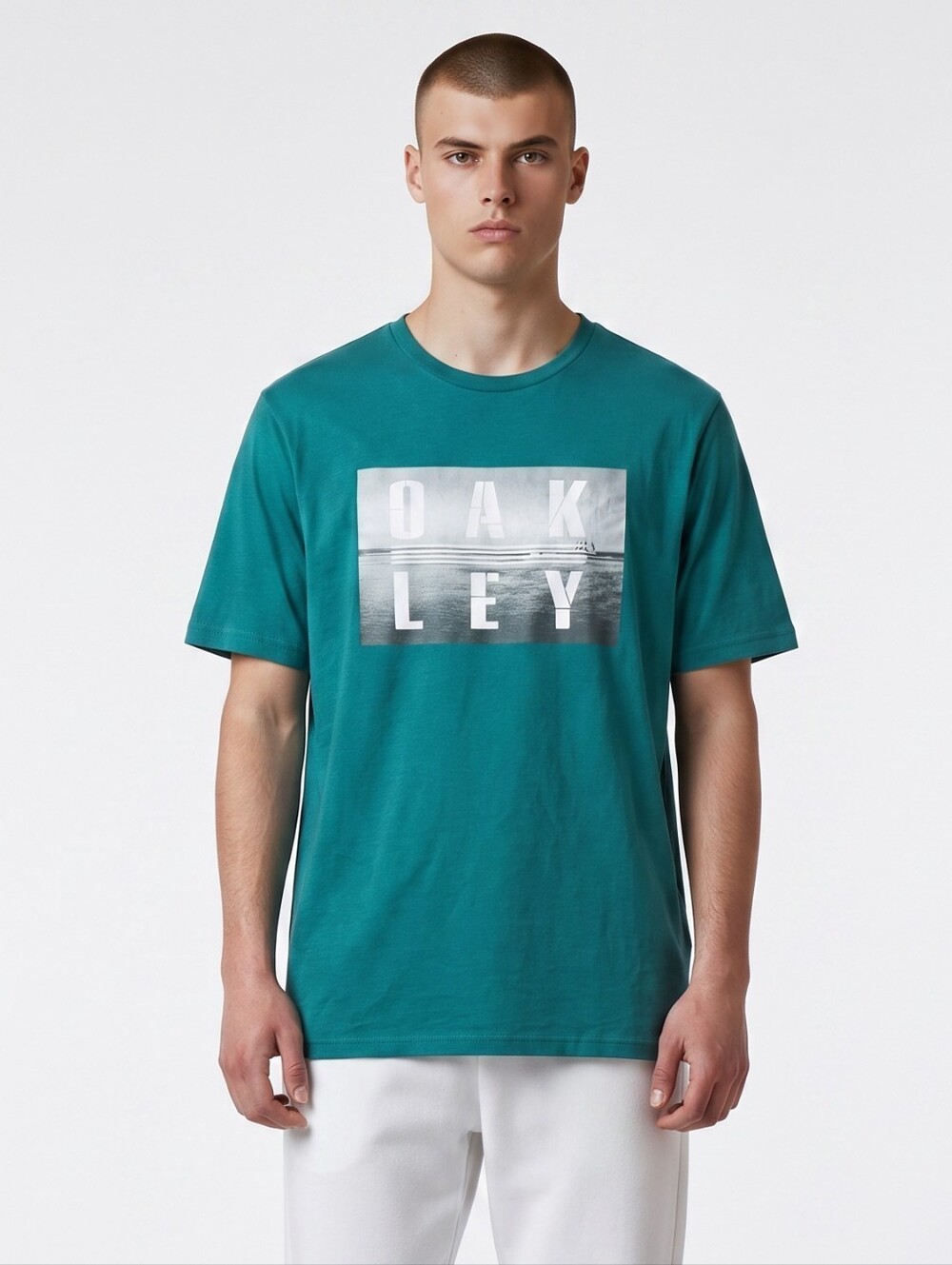 Oakley Teal Short-Sleeve Logo Tee